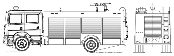 消防車上裝結(jié)構(gòu)圖 消防車上裝結(jié)構(gòu)圖